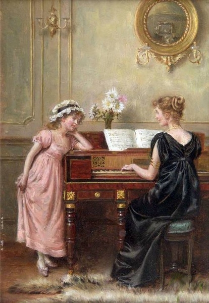 Уильям Мерритт Чейз (1849-1916). Урок музыки
